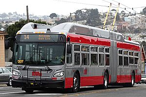 Muni 7201 on first day of service, August 2015