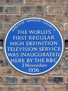 The world's first regular high definition television service was inaugurated here by the BBC 2 November 1936