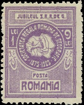 1927 Romanian stamp - Map-of-Romania