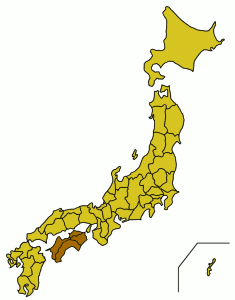 Japan shikoku map small