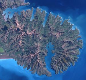 Banks Peninsula from space