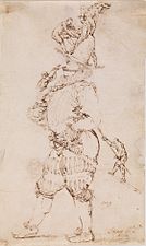 Ribera - Escena fantástica caballero con hombrecillos encaramándose a su cuerpo, D008743 (cropped)