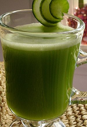 Cucumber celery apple juice