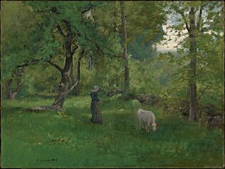 George Inness, Green Landscape, 1886, Oil on canvas. Gift of Frank and Katherine Martucci, 2013. The Clark Art Institute, 2013.1.5