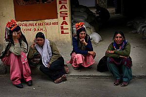 Kashmir Ladakh women in local costume