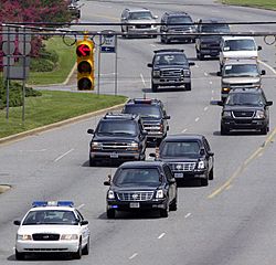 President George W. Bush's motorcade