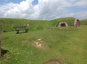 Earth platforms for Howitzers, Fort Nelson