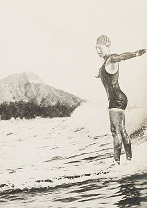 Dorothy Becker surfing