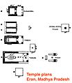 5th century Hindu temples Eran Madhya Pradesh, plan sketched in 1880
