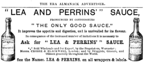 1875 ad Lea & Perrins