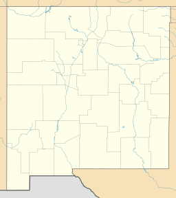 Location of El Vado Lake in New Mexico, USA.