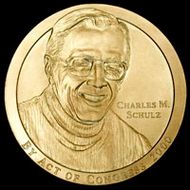 Charles Schulz Congressional Gold Medal obverse