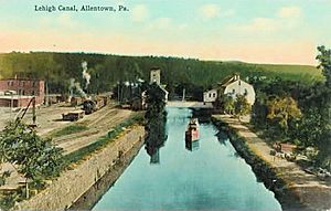 1910 - Lehigh Canal with Canal Boat