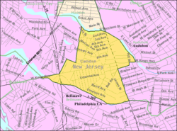 Census Bureau map of Mount Ephraim, New Jersey