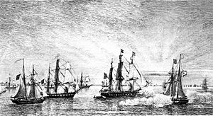 Brazilian fleet in Buenos Aires 1828