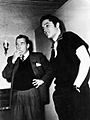 Elvis Presley and Ed Sullivan October 1956