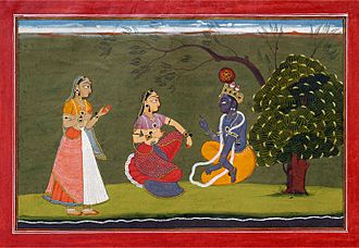 Radha and Krishna in Discussion