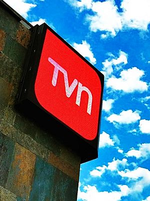 Logotipo TVN en Santiago (marzo de 2017)