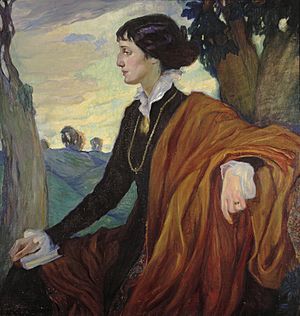 Olga kardovskaya portret ahmatovoy 1914 szh 16