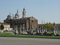 Padova, prato della valle, santa giustina