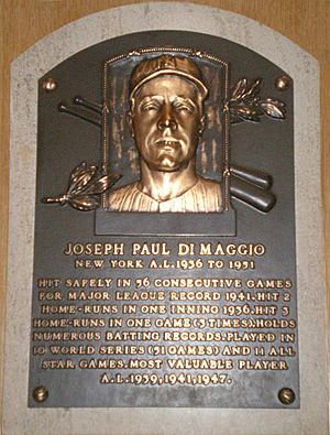 Joe DiMaggio Plaque