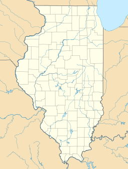 Location of Devils Kitchen Lake in Illinois, USA.