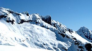 Loose snow and slab avalanches near mt shuksan