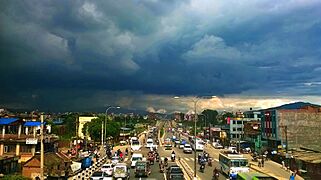 Kathmandu City during monsoon