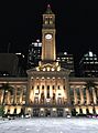 Brisbane City Hall at night