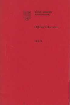 Cornell University Announcements Officer Education 1973 74