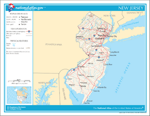 Map of New Jersey NA