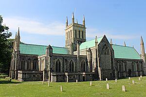 Great Yarmouth Minster, 3 June 2021, From roughly north of it. Image 1.jpg