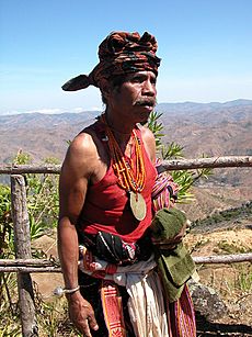 Man in traditional dress, East Timor