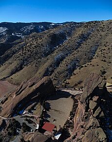 Aerial view of Red Rocks Amphitheatre, January 2013