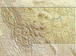 Location of Cracker Lake in Montana, USA.