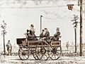 First Trolleybuss of Siemens in Berlin 1882 (postcard)