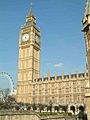Palace of Westminster - Clock Tower and New Palace Yard from the west - 240404