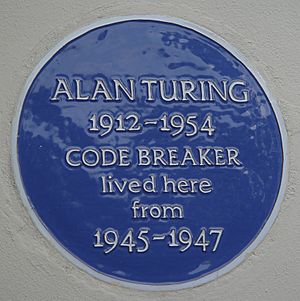 Alan Turing 78 High Street Hampton blue plaque