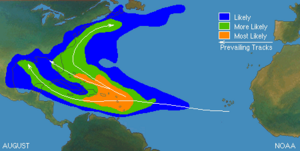Typical North Atlantic Tropical Cyclone Formation in August