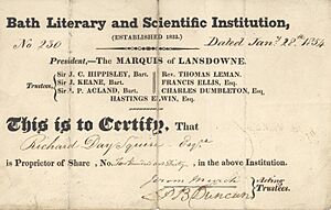 Bath Literary and Scientific Institution 1854