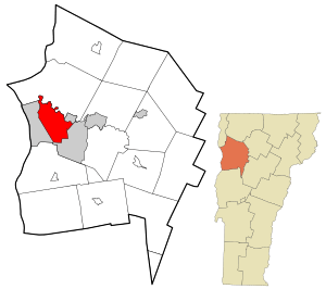 Location within Chittenden County