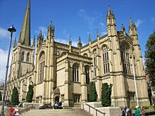 Wakefield Cathedral from east.JPG