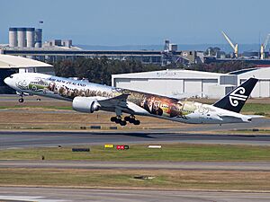 ZK-OKP - 777-319 ER - Air New Zealand - Hobbit - BNE (9634217765)