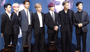 SuperM at a Launching Press Conference on October 2, 2019