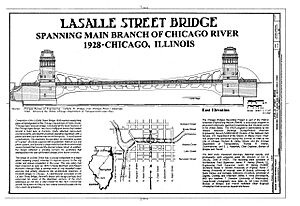 Chicago River Bascule Bridge, LaSalle Street, Chicago