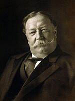 Black-and-white photographic portrait of William Howard Taft
