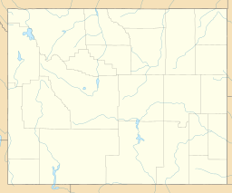 Location of Shoshone Lake in Wyoming, USA.