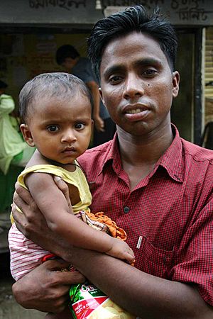 Father and child, Dhaka