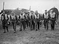 Pilots of No. 303 (Polish) Squadron RAF with one of their Hawker Hurricanes, October 1940. CH1535