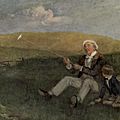 Mr. Dick and his kite, from David Copperfield art by Frank Reynolds